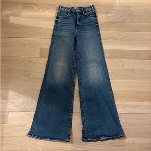MOTHER High-waisted wide-leg Blue Women's Jeans